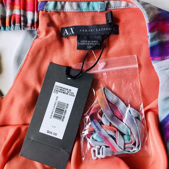 A/X ARMANI EXCHANGE Womens Size Small Sleeveless‎ WaterColor Print Top - Picture 4 of 7
